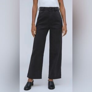 EVERLANE THE ORGANIC COTTON WIDE LEG CROPPED PANT, SIZE 2, NWT